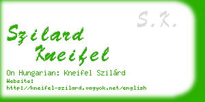 szilard kneifel business card